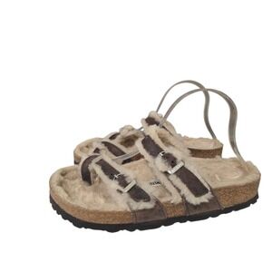 Birkenstock Mayari Shearling Brown Oiled Leather Reg Size 39 / US 8 - 8.5